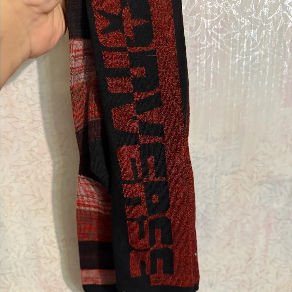 NWT Converse All Star Men's Black and Red Socks 3 Pack, Sz 6 - 12